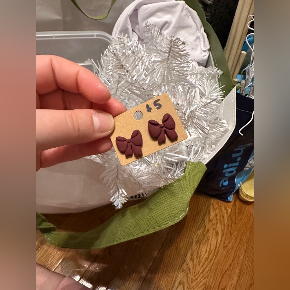 NEW Handmade Bow Earrings **$5 or 3/$12**